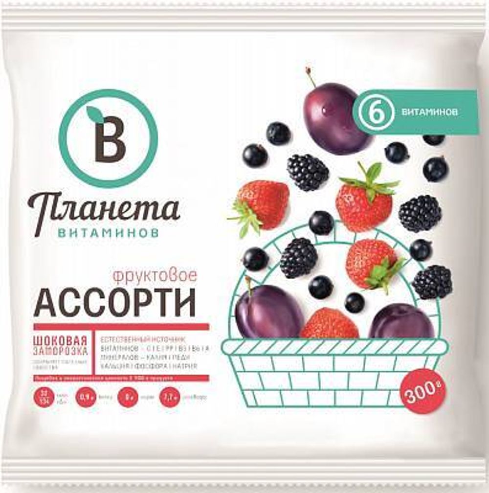 Ассорти фруктовое, Планета Витаминов, 300 г, (20)