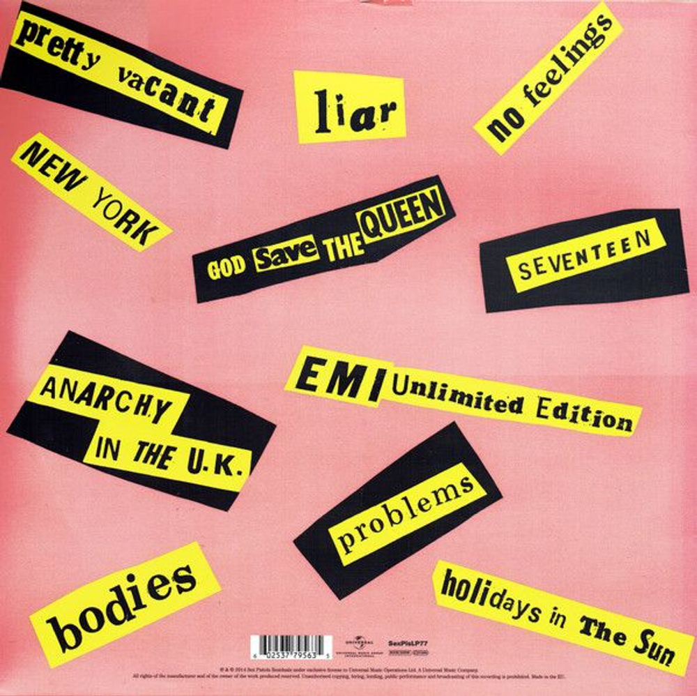 Sex Pistols — Never Mind The Bollocks Here's The Sex Pistols (LP)