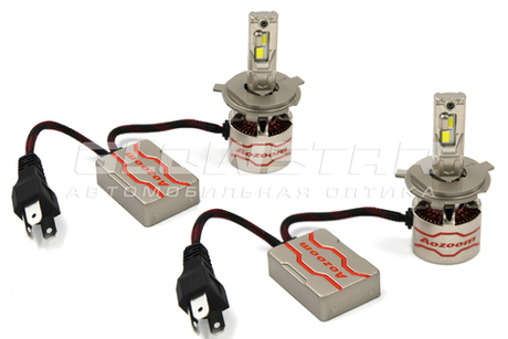 Aozoom P11 H4 с вентилятором 12V 75W 8500Lm (комплект, 2шт)
