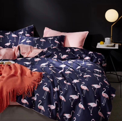 ZEPHYR HOME Двуспалка Египетский хлопок фламинго синий