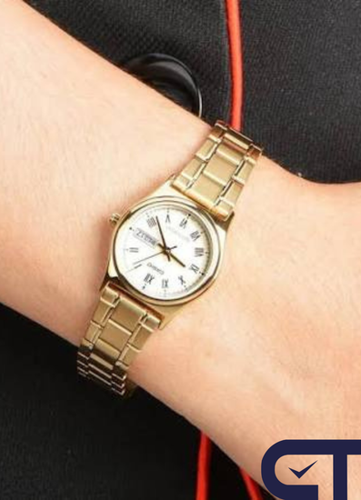 Casio LTP-V006G-9B — женские часы с датой и днём недели