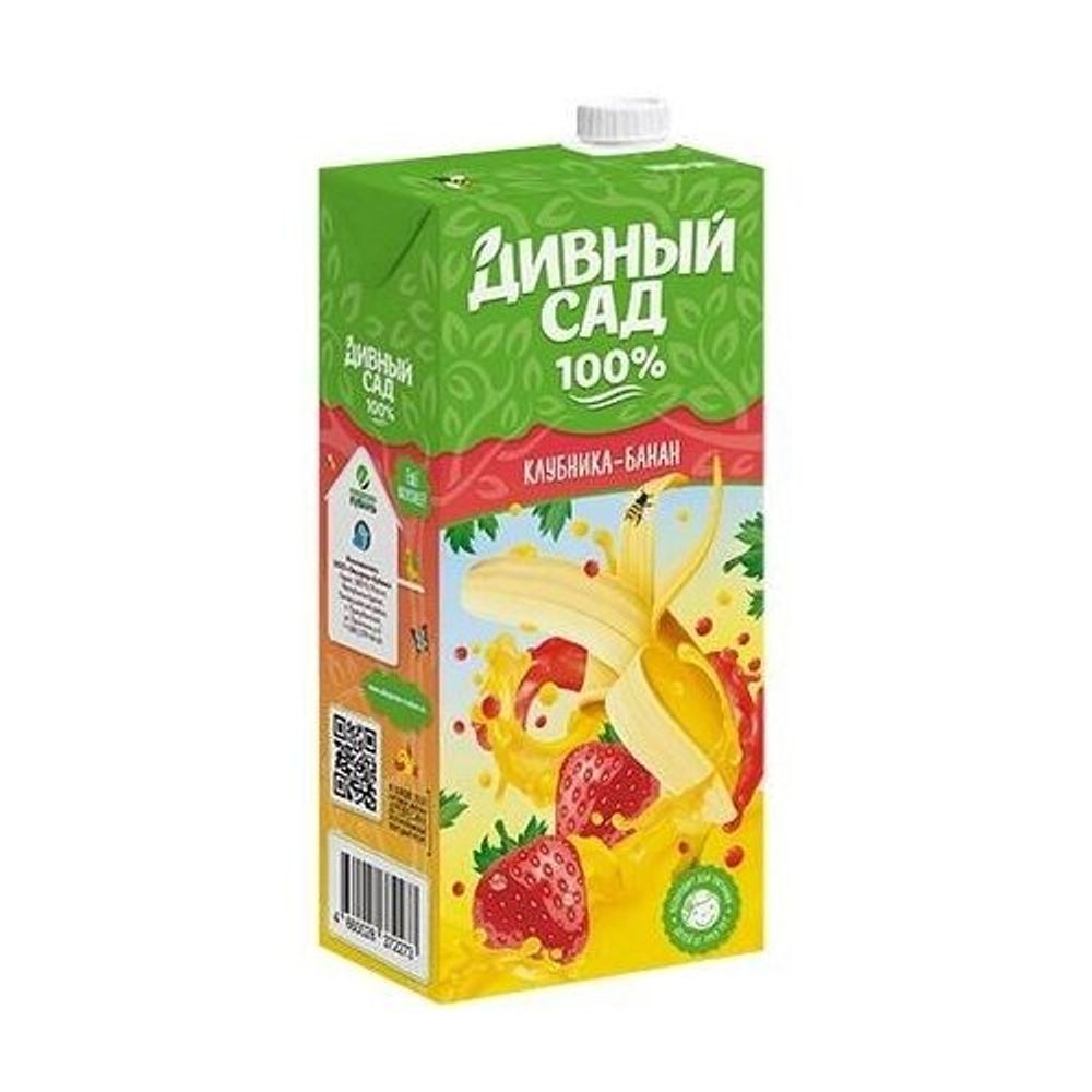 Нектар клубника-банан Двный сад РЕДИЗАЙН 1л 12шт