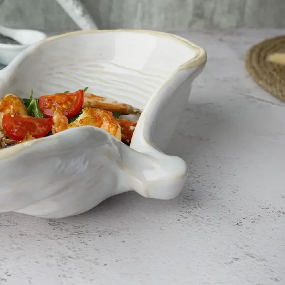 Салатник 325 мл 24,5*16 см h7 см емкость для закусок Gray Shell Frutti di Mare P.L. [1]