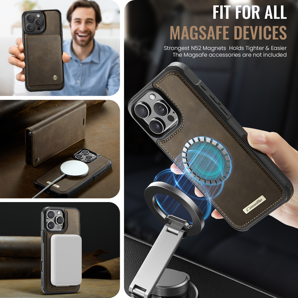 Чехол-кошелек CaseMe 2 in 1 MagSafe iPhone 16 Pro Max