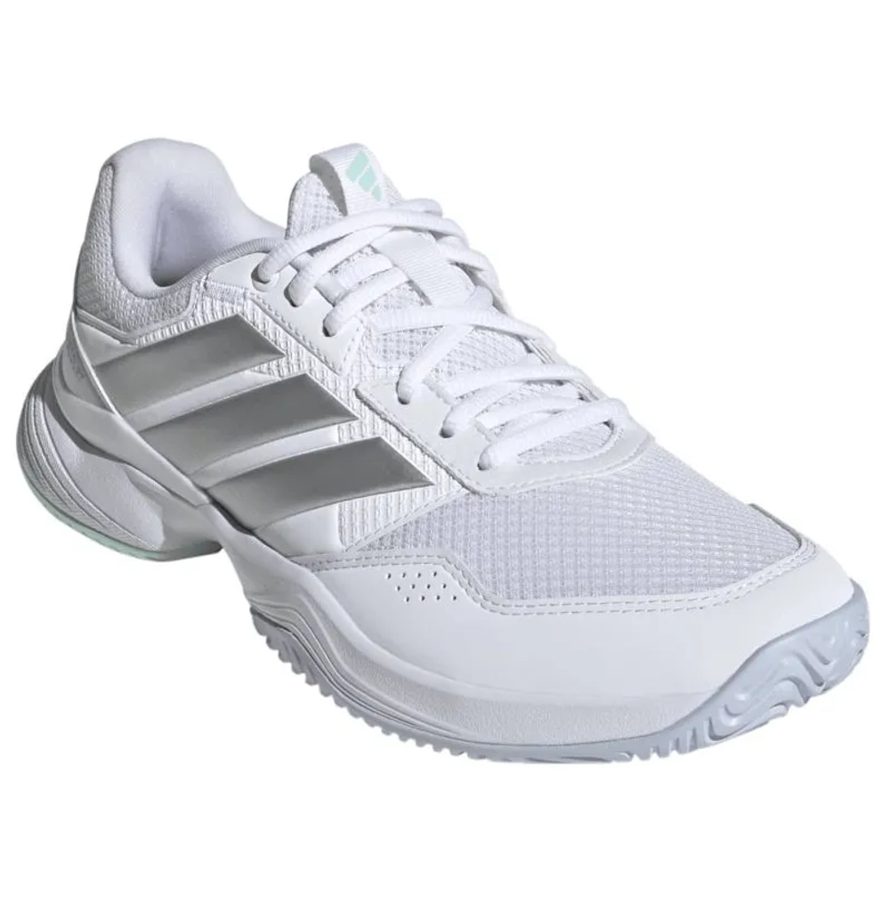 Женские теннисные кроссовки Adidas GameCourt 3 W - cloud white/silver metallic/ice blue