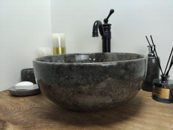 Раковина из мрамора Bowl Grey BM-60644 40x40x17 из натурального камня