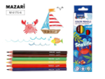 Карандаши 6цв. пластик "Sea life" Jumbo, 6 цв., трехгран. d грифеля = 4 мм, коробка с европодв. (Maz