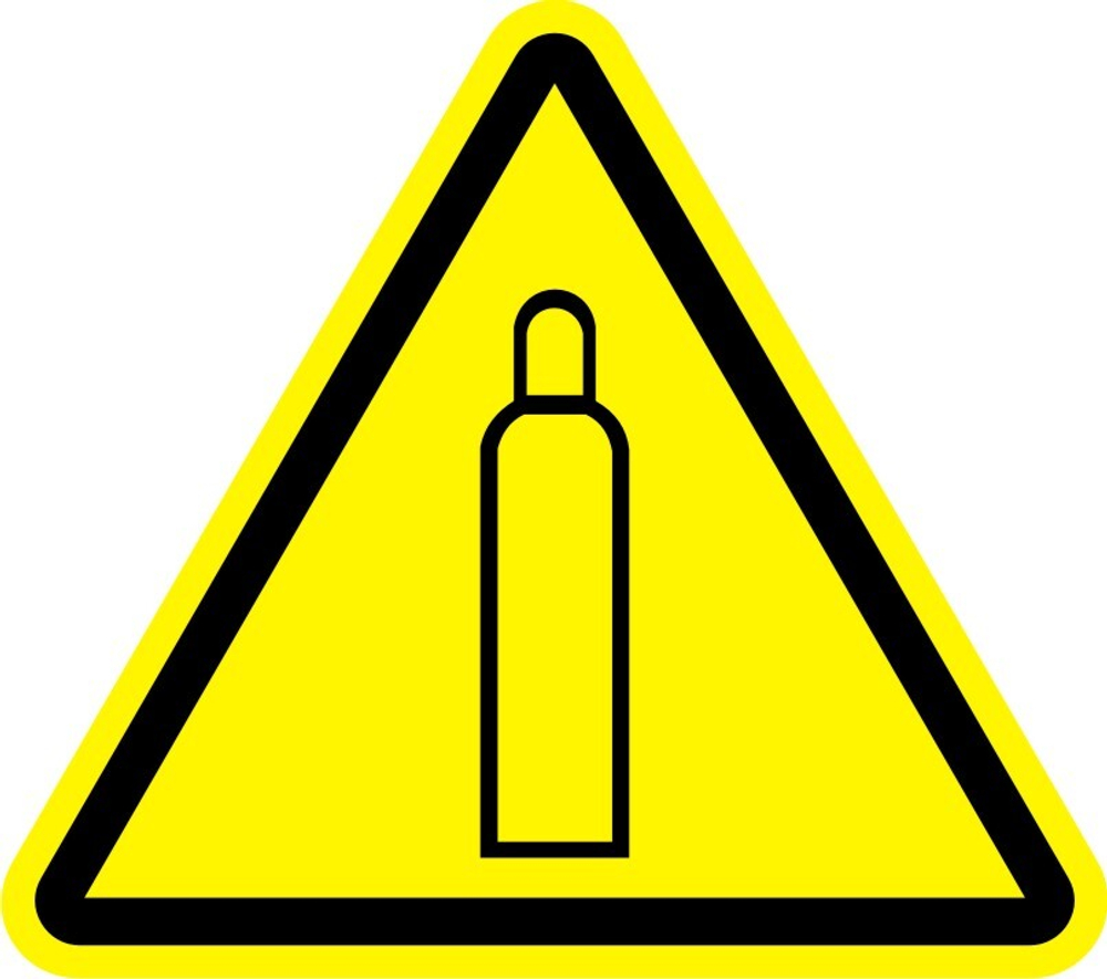Знак W19 Газовый баллон (наклейка, табличка)