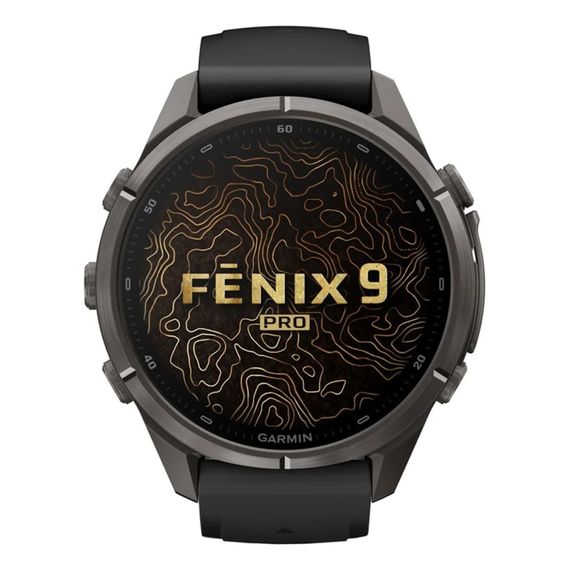 Часы Garmin Fenix 9 Pro 43 мм AMOLED Carbon Gray DLC Titanium Black / Pebble Gray (010-04335-16)