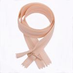 Молния потайная (скрытая) SBS Т3 (3 мм) 1 зам., н/раз., 60 см, S-227, бежевый св., уп. 50 шт