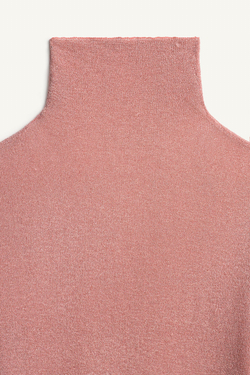 ZARA ПОЛУПРОЗРАЧНЫЙ ТОП - LIMITED EDITION, БЛЕДНО-РОЗОВЫЙ