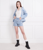 Шорты MOM SHORT CALVIN KLEIN JEANS - голубой(J20J220640)