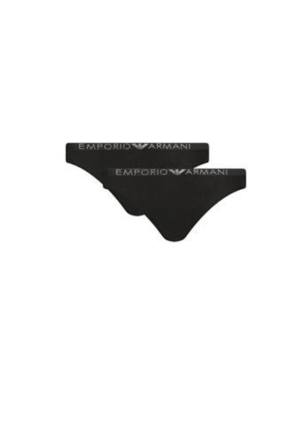 Трусики 2 пары LADIES KNITTED Emporio Armani - черный(163334 3R223)