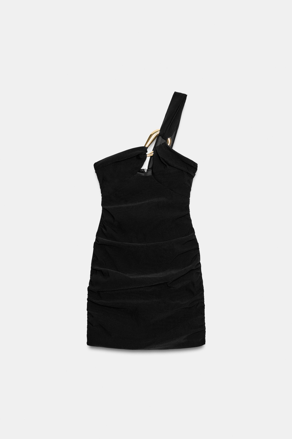 МИНИ-ПЛАТЬЕ СО СБОРКАМИ И ФУРНИТУРОЙ — ZARA