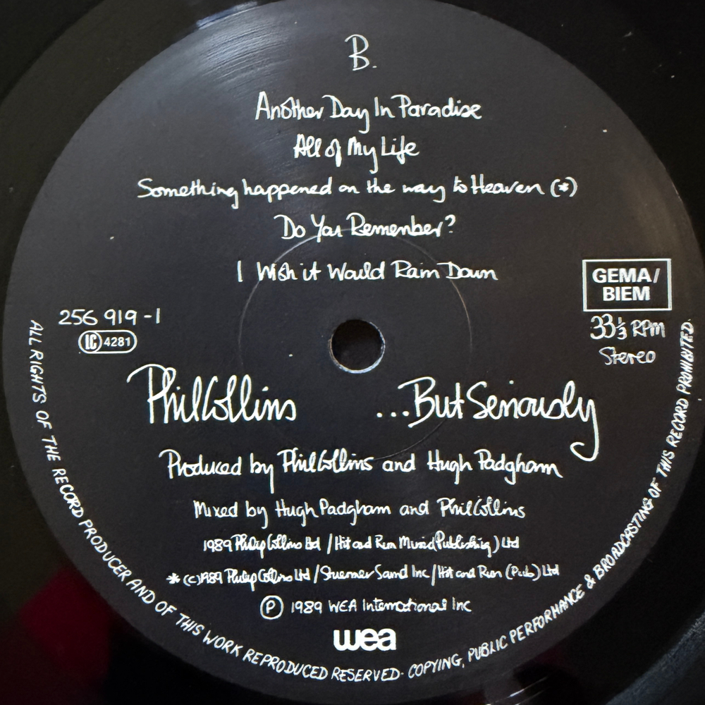 Phil Collins - ...But Seriously (Европа 1989г.)