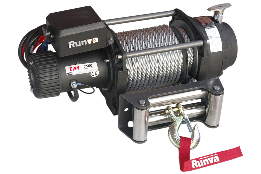 Лебёдка электрическая (индустр.) 12V Runva 17500 lbs 7930 кг