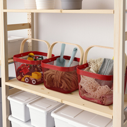 IKEA RISATORP  (ИКЕА РИСАТОРП)  -  Корзина - ярко-красный 25x26x18 см