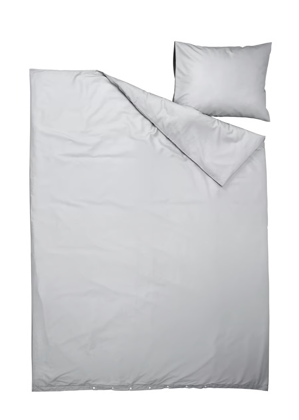 ПИЛТАНДВИНГЕ PILTANDVINGE Пододеяльник и наволочка, серые.150x200/50x60 см
