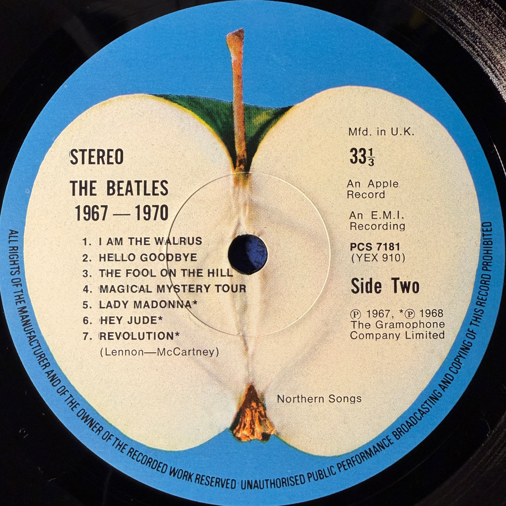 The Beatles ‎– 1967-1970 2LP (Англия 1973г.)
