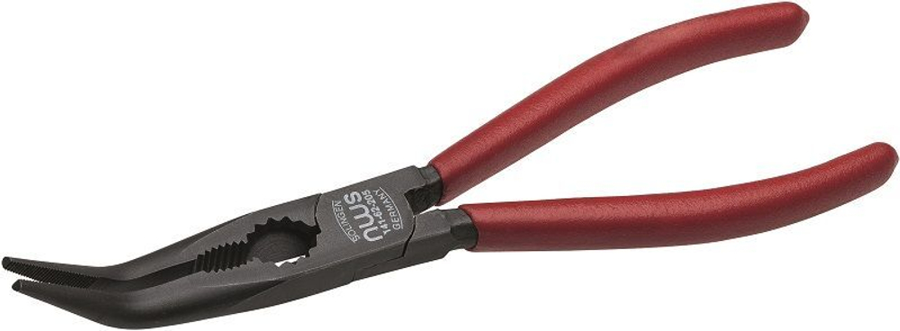 NWS Длинногубцы загнутые 45 , 170 мм, покрытие TitanFinish, обливные рукоятки