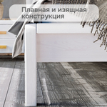Кровать Мадейра 160х200 из массива сосны с основанием, белая