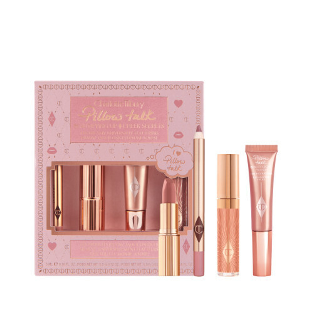 Charlotte Tilbury Pillow Talk Beautifying Lip And Cheek Secrets  Набор для губ 4 позиции