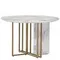 Стол Marble Cross Round, Ø150 см, белый керамогранит
