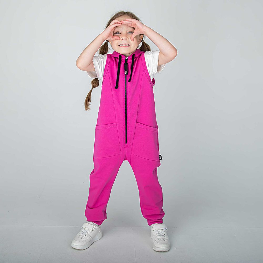 Ромпер на молнии с длинными штанинами "Bb team pink"