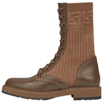FENDI Women"s FF Rockoko Biker Boot "Brown"