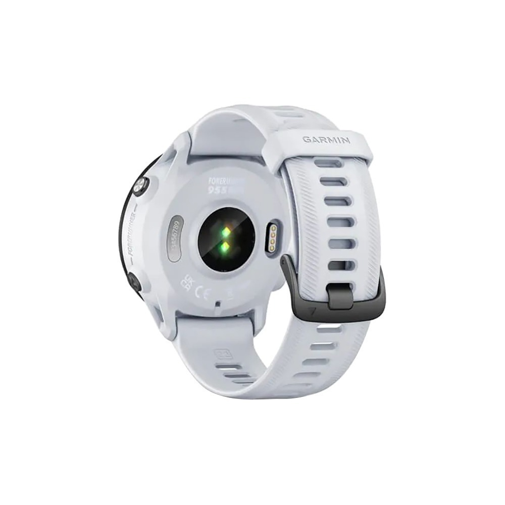 Умные часы Garmin Forerunner 955 Solar с белым ремешком
