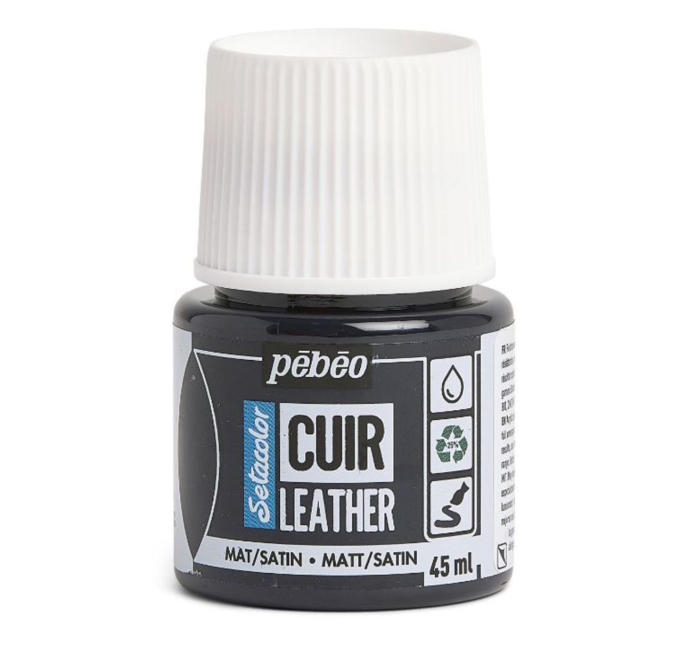 Краска по коже Setacolor 45 мл, 295623 черный, Pebeo, 295623 Краска по коже Setacolor 45 мл, 295623 черный, Pebeo, 295623