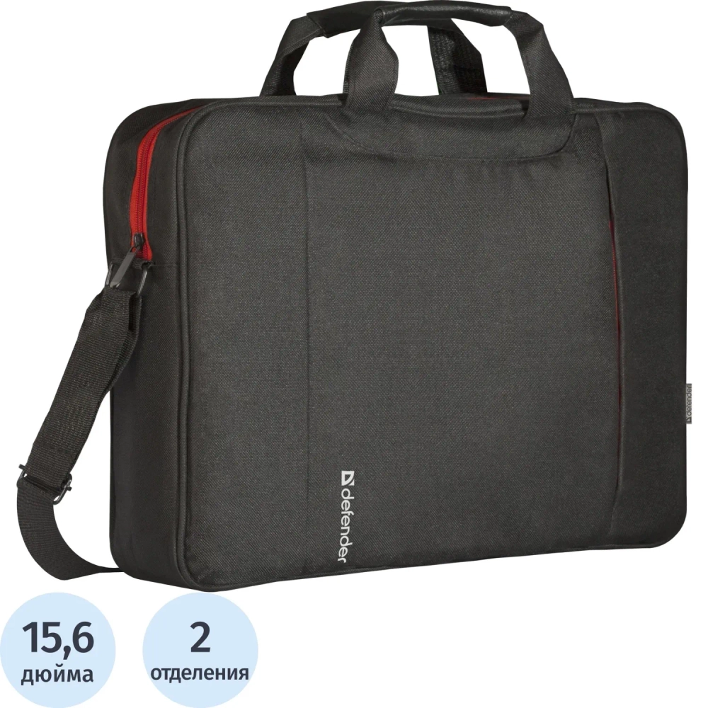 Сумка для ноутбука Defender Geek 15.6 черный, карман