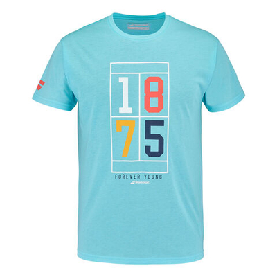 Мужское теннисное поло Babolat Exercise Vintage T-Shirt Men - Blue