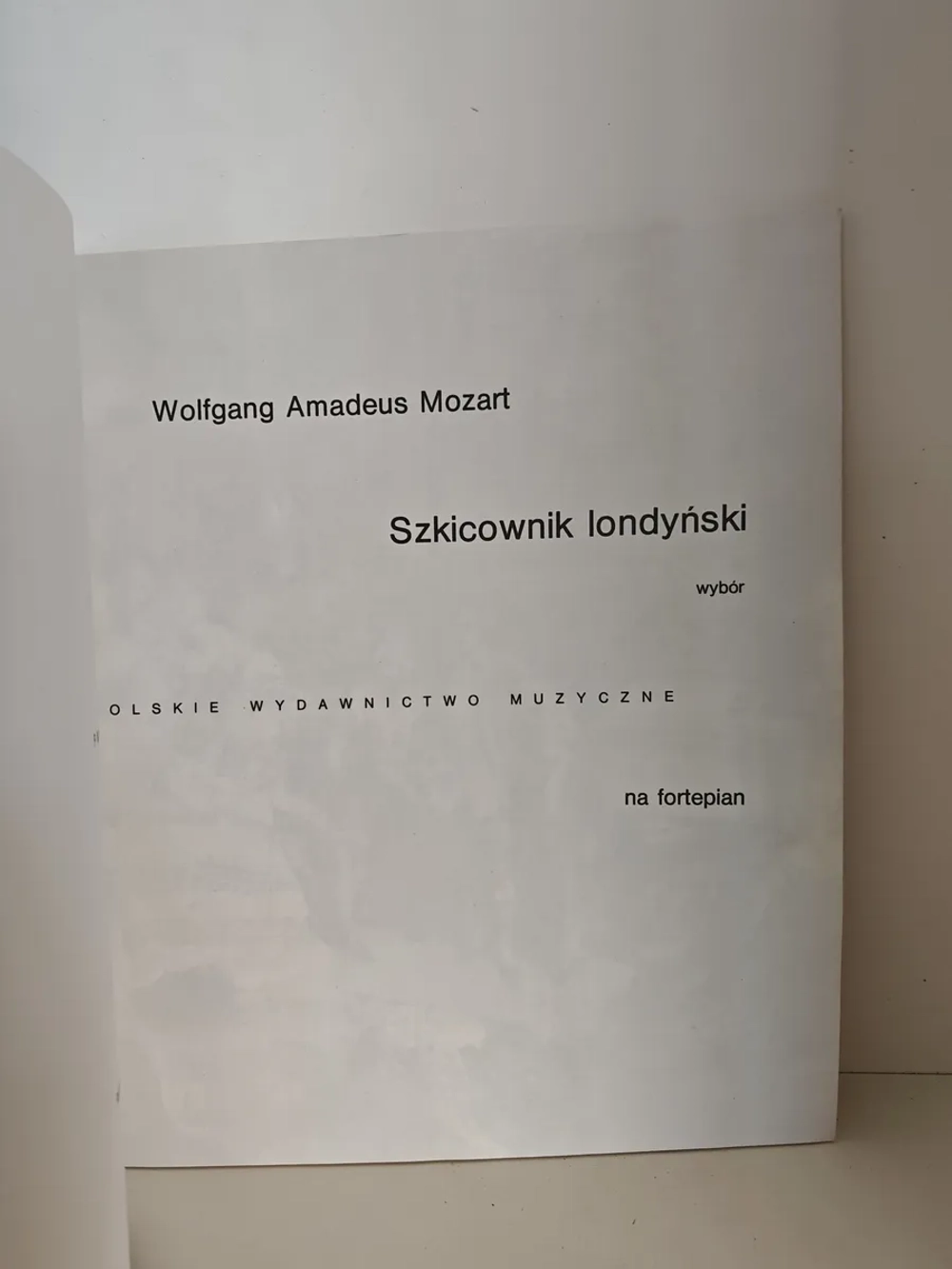 Лондонские эскизы Вольфганга Амадея Моцарта