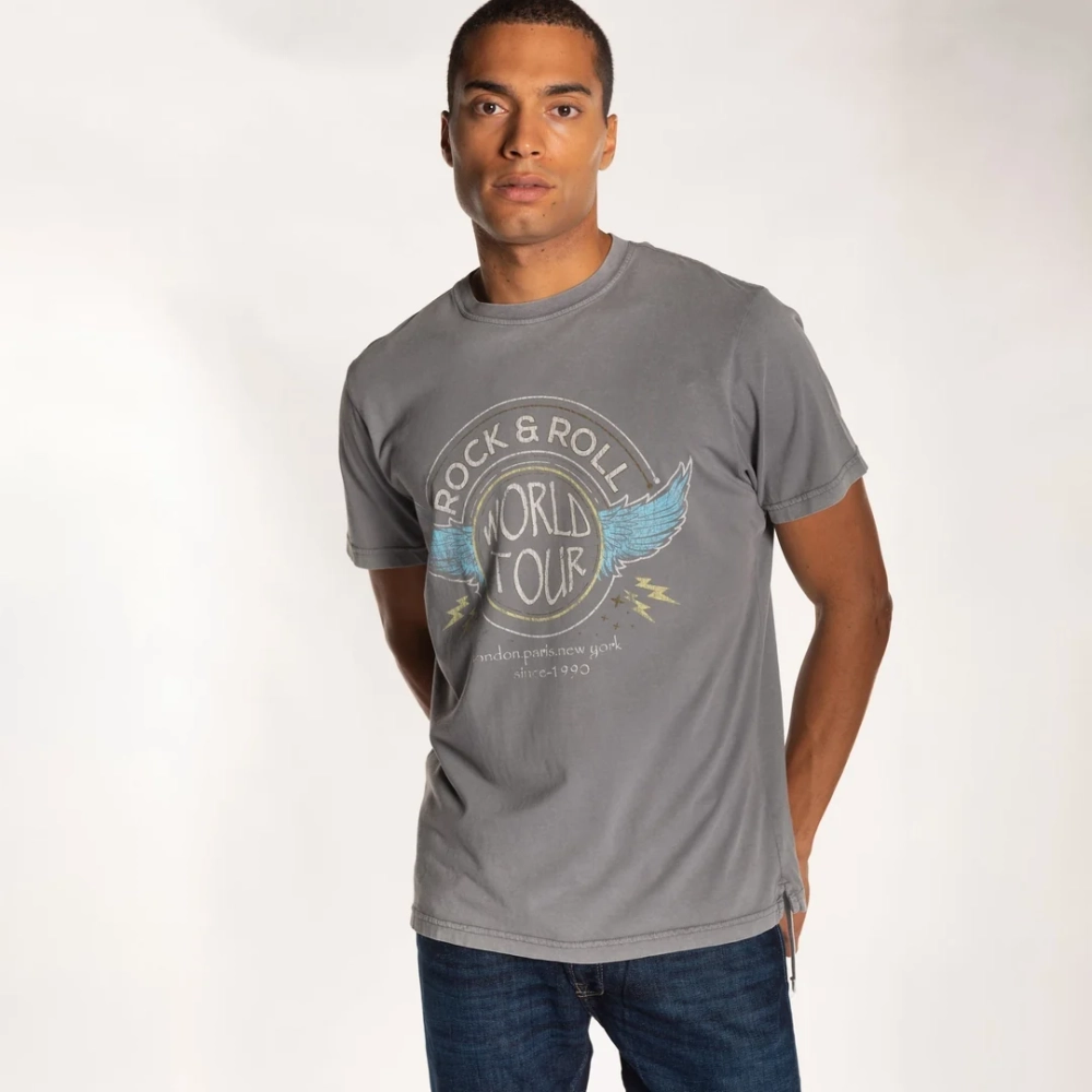 Футболка Bowery NYC "Rock & Roll" Soft Jersey Vintage Castle