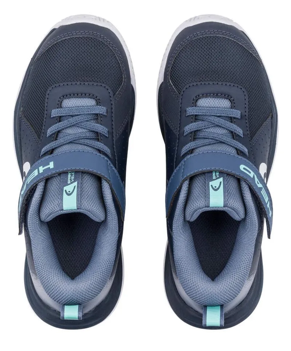 Детские теннисные кроссовки Head Sprint Strap 4.0 - blueberry/teal