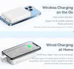 Внешний аккумулятор с магнитом повербанк Power Bank 10000mAh 20W белый Magnetik Mini Wireless BASEUS