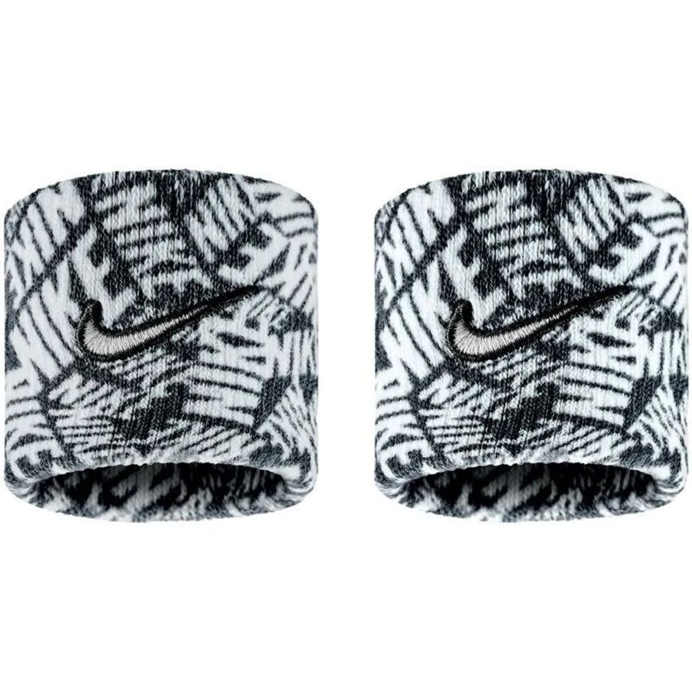 Напульсник теннисный Nike Swoosh 2P - black/white/black