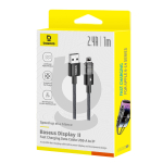 USB-A - Lightning Кабель Baseus Display 2 Charging+Data 2.4A 1-2m - Cosmic Black