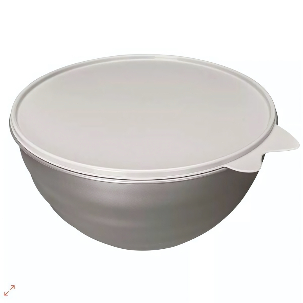 Миска с крышкой wave 3,7л (металлик бежевый)