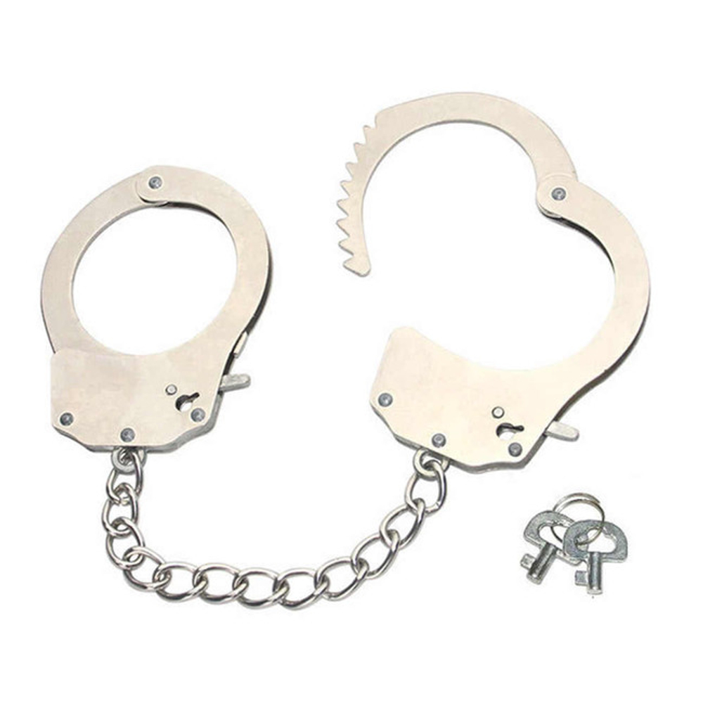 Наручники игровые металлические Onjoy BDSM Metal Cuffs (Цвет: серебряный)