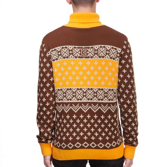Свитер ЗАПОРОЖЕЦ Cone Шишки Brown/Yellow