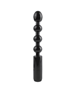 Водонепроницаемый анальный стимулятор с вибрацией Power Beads (Цвет: черный)