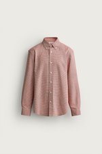 РУБАШКА REGULAR FIT В УЗОР «ГУСИНАЯ ЛАПКА» — ZARA