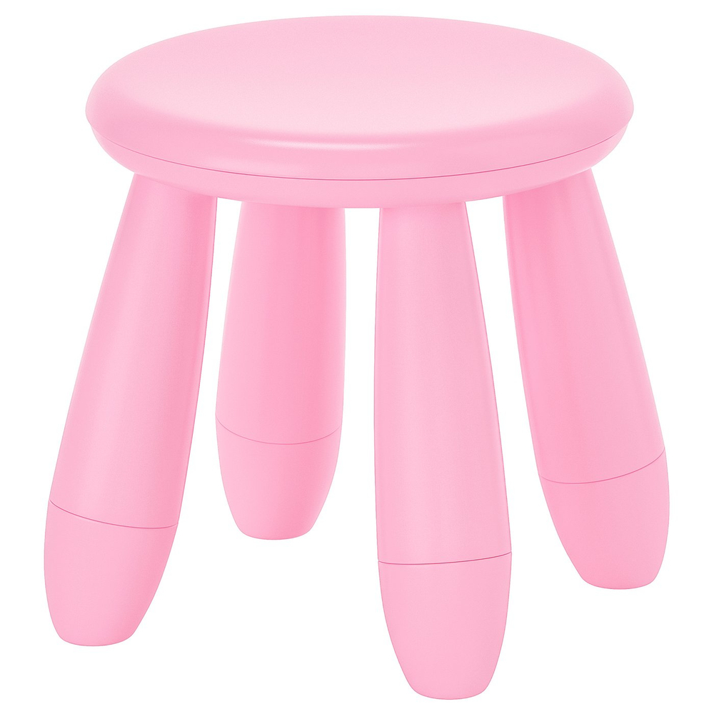 IKEA MAMMUT  (ИКЕА МАММУТ)  -  Табурет детский - для дома и улицы/розовый