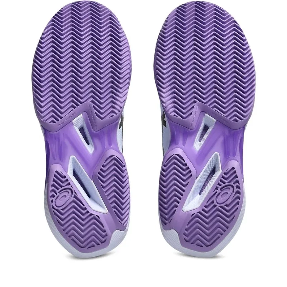 Женские Кроссовки теннисные Asics Solution Speed FF 4 Clay Night Energy - blue fade/gunmetal