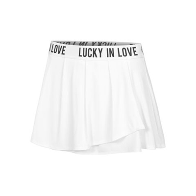 Женская теннисная юбка Lucky in Love Let's Get It On Skirt Women - White, Black