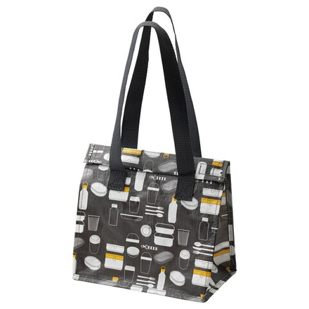 IKEA FLADDRIG  (ИКЕА ФЛАДДРИГ)  -  Сумка для ланча, серый дизайн, 25x16x27 см