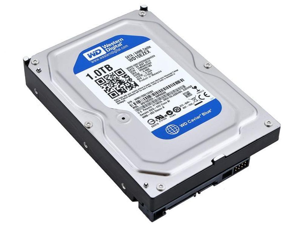 Внутренний HDD 3.5" Western Digital Blue EZEX, 1Тб, SATA3, Bulk, Чтение:150мб/с, Запись:150мб/с, 7200об/мин, Буфер:64Мб (WD10EZEX) Внутренний HDD 3.5" Western Digital Blue EZEX, 1Тб, SATA3, Bulk, Чтение:150мб/с, Запись:150мб/с, 7200об/мин, Буфер:64Мб (WD10EZEX)