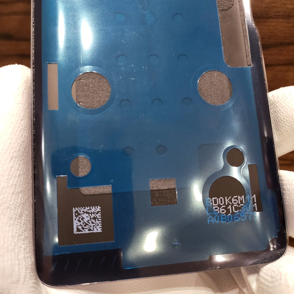 Крышка для Redmi Note 10 Pro - оригинальная задняя стеклянная панель (Серебристо - голубого цвета)